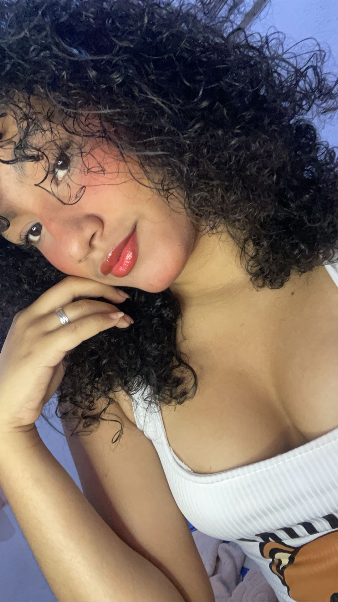 Woman chatting on video